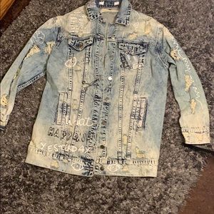“Forbidden to Forbid” Distressed Jean jacket